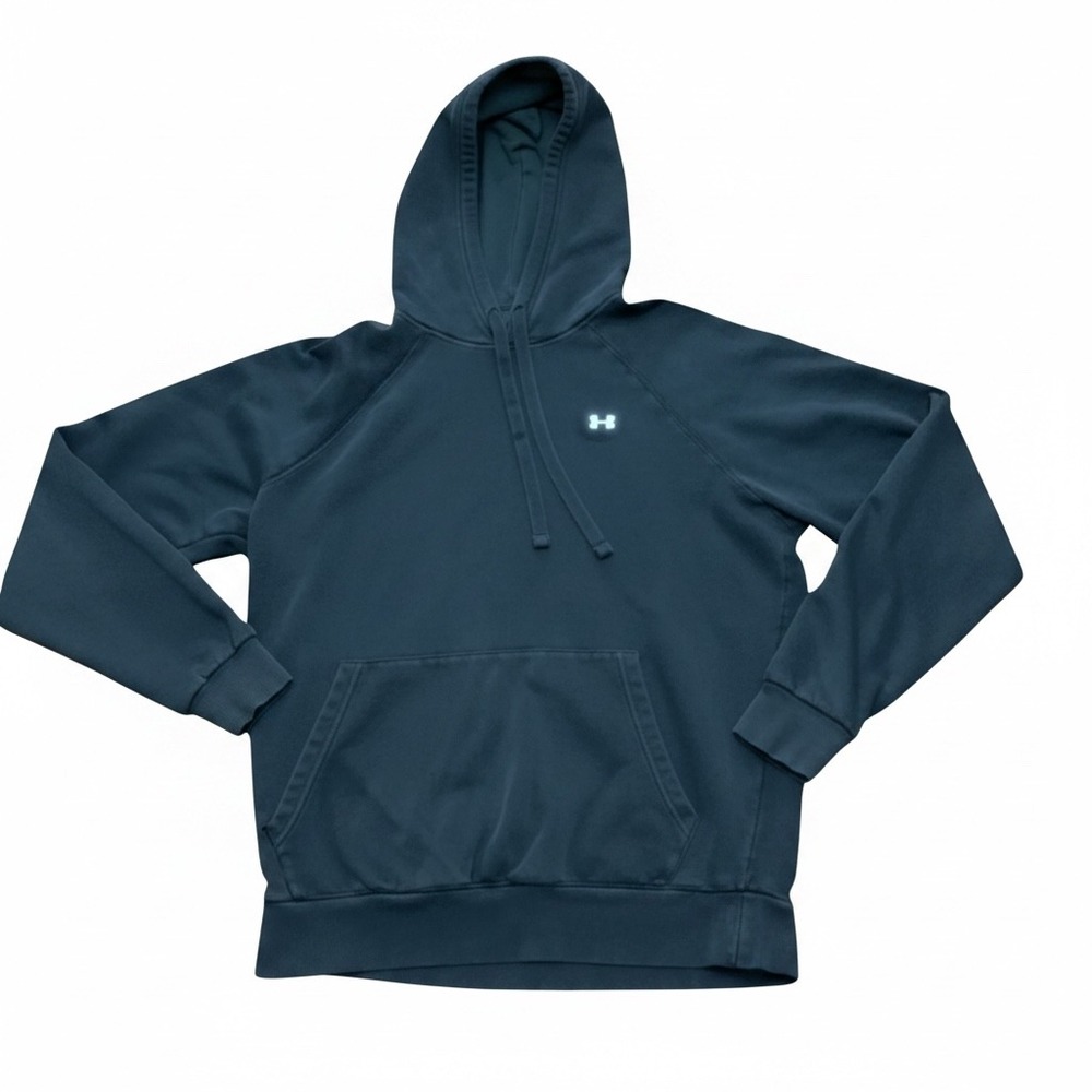 Under Armour Mens Rival Fleece Hoodie Navy Blue Loose Fit Small SM Sweatshirt